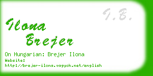 ilona brejer business card